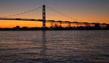 BlackburnNews.com file photo of traffic on the Ambassador Bridge, November 3, 2015. (Photo by Jason Viau)