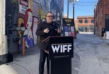 WIFF Executive Director Vincent Georgie announces summer event schedule, May 16, 2025. (Photo by Maureen Revait) 