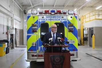 Essex County Warden Gary McNamara makes emergency declaration as off-load ambulance delays persist, October 17, 2022. (Photo by Maureen Revait) 