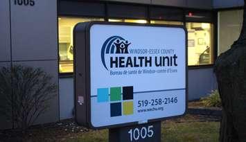 Windsor-Essex County Health Unit, Windsor, January 16, 2020. Blackburn News file photo.