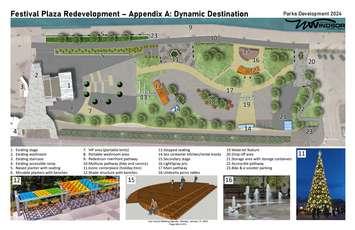 Proposed masterplan for Festival Plaza redevelopment via the City of Windsor. 