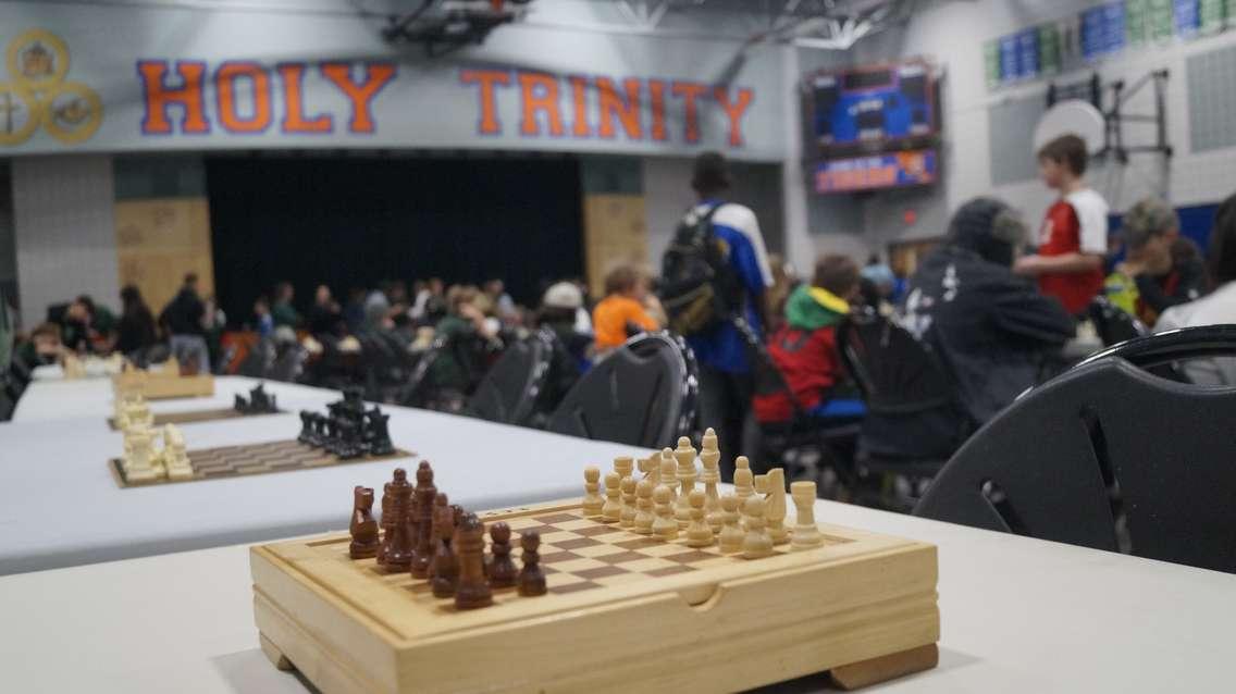 The St. Clair Catholic Chess Tournament at Holy Trinity in Sarnia. 18 April 2023. Photo by Sarnia News Today. 