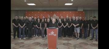 Unifor National President Lana Payne provides an update on contract talks with Ford Canada on September 18, 2023. Screenshot courtesy Unifor Canada/YouTube.