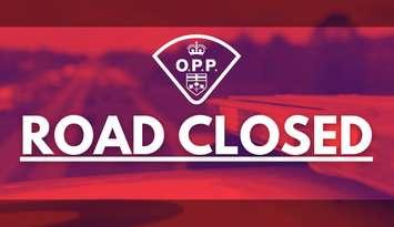 OPP Road Closed (courtesy of: OPP West Region via Twitter)