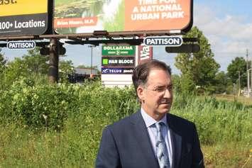 Windsor West MP Brian Masse near Walker Commons, Windsor, August 15, 2019. Photo by Mark Brown/Blackburn News.