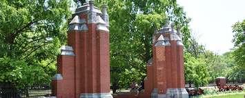 Photo of the gates at Jackson Park courtesy of the City of Windsor.