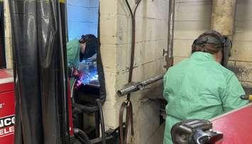 Students a the Jill of All Trades event at St. Clair College, May 21, 2025. (Photo by Maureen Revait) 