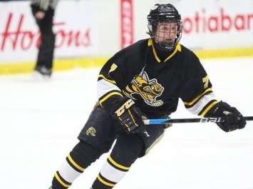 Jr. Sting forward Roen Douglas. April 17, 2024. (Photo courtesy of the Sarnia Sting via X, formerly Twitter)