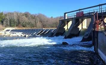 Denny's Dam on the Saugeen River at Southampton. (photo by Jordan MacKinnon)
