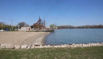 Sandpoint Beach, April 28, 2022. (Photo by Maureen Revait) 