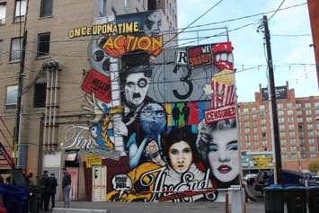 Mural in WIFF Alley done by local artist Denial, November 1, 2019. (Photo by Maureen Revait) 
