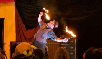 A performer at the  Uncommon Festival in Amherstburg. (Photo by Alyssa Leonard)