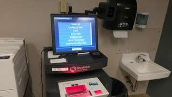 Police use this equipment as an electronic means of capturing fingerprints. January 25, 2018. (Photo by Colin Gowdy, Blackburn News).