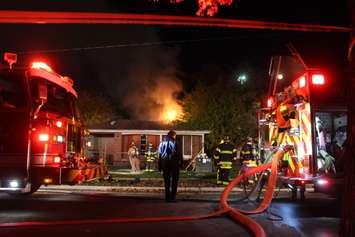 Crews respond to a fire at 750 Indian Rd., November 2, 2015. (Photo by Jason Viau)