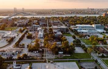Aerial view of the University of Windsor campus. Photo courtesy University of Windsor.