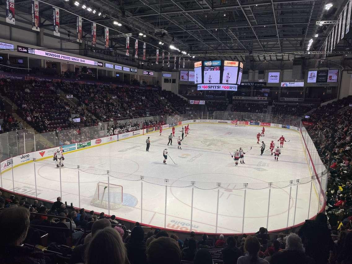 Windsor Spitfires at the WFCU Centre, October 9, 2023. (Photo by Maureen Revait) 