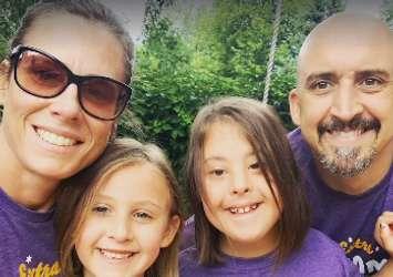 A photo of Stephanie Seguin and her family courtesy of NFL Good Morning Football.