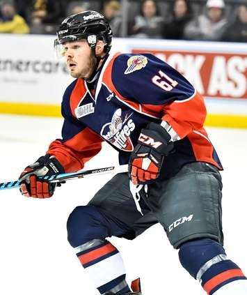 Luke Boka of the Windsor Spitfires. (Photo courtesy of Aaron Bell via OHL Images)