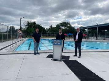 The City of Windsor celebrate the completion of renovations to Lanspeary Pool, June 27, 2024. 