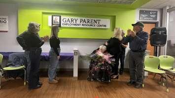 The Gary Parent Employment Resource Centre is unveiled, November 1, 2024. (Photo by Maureen Revait) 