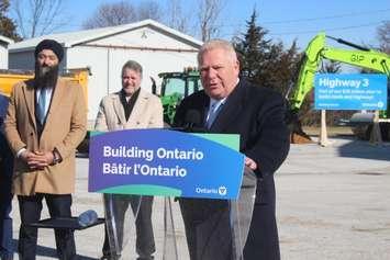 Premier Doug Ford in Kingsville, March 11, 2024. (Photo by Maureen Revait)