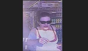 The OPP are searching for a shoplifting suspect in Corunna (Photo courtesy of OPP)