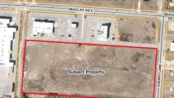 The subject property for a proposed condominium in Leamington. (BlackburnNews.com file photo)