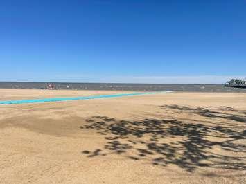 Lakeview Park West Beach accessibility ramp, Lakeshore, May 8, 2024. (Photo by Maureen Revait) 