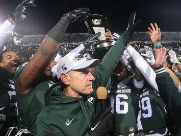 Former Michigan State University head coach Mark Dantonio, 2015. Photo courtesy Smithsonian92/Wikipedia.