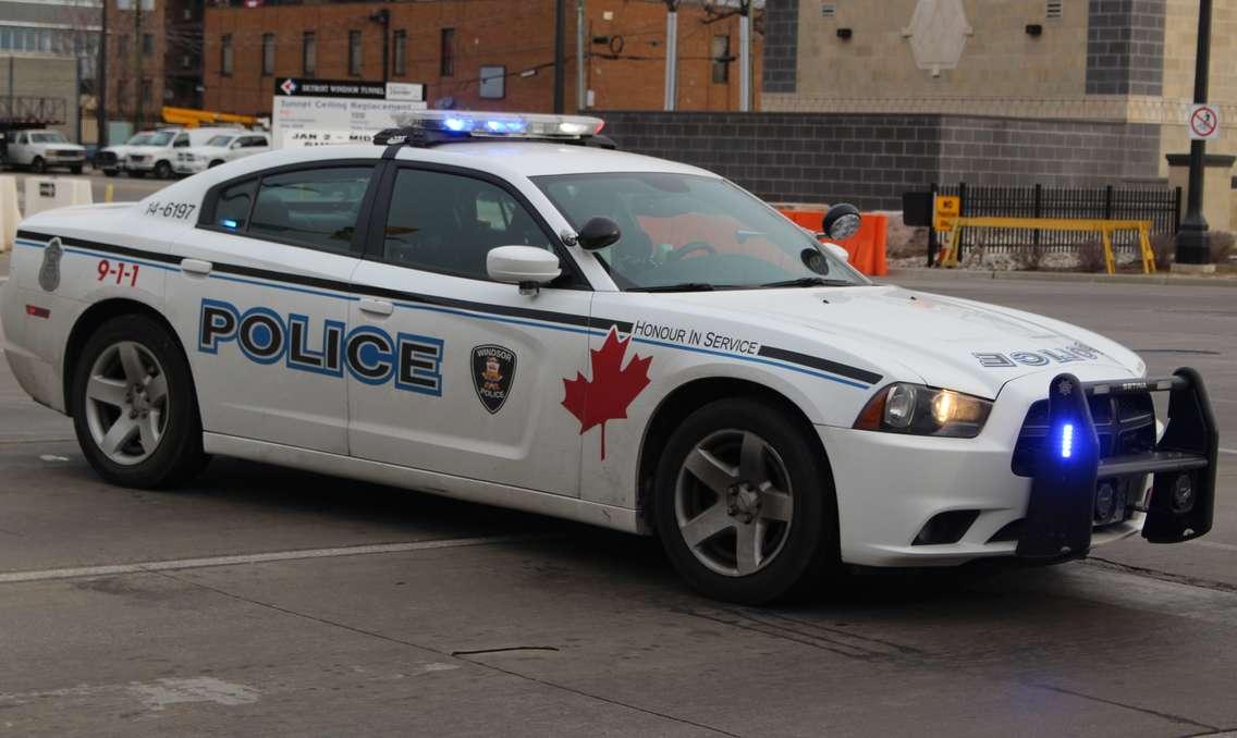 Windsor police cruiser, March 2018. (Photo by Maureen Revait) 