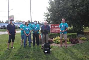 The Unifor Windsor Regional Environmental Council presents candidates responses to environmental questions, September 14, 2021. (Photo by Maureen Revait) 