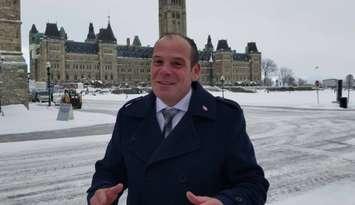 Essex MP Chris Lewis on Parliament Hill in Ottawa in this undated photo. Photo from Chris Lewis MP/Facebook.