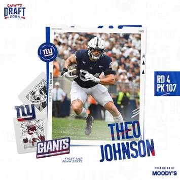 Theo Johnson drafted to the New York Giants (Photo by: New York Giants FB page)