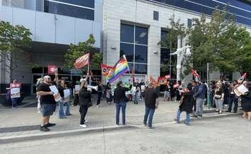 PSAC employees rally against new federal mandate, September 9 2024. (Photo by Maureen Revait) 