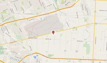Site of the new Windsor-Essex Mega Hospital (Screenshot from Google Maps.)