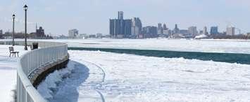 BlackburnNews.com file photo of the Detroit River on February 19, 2015. (Photo by Jason Viau)