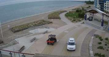 Lambton Shores bylaw officers monitor Grand Bend Beach. June 11, 2020 Photo courtest of Grand Bend North beach web cam. 