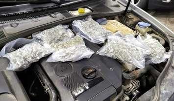 Marijuana seized from Canadian travellers at the Ambassador Bridge in Detroit is shown on May 23, 2025. Photo courtesy DFO Marty C. Raybon/X.