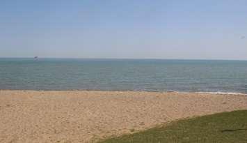 Sandpoint Beach, April 2022. (Photo by Maureen Revait) 