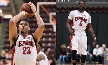 Rudolphe Joly (left) and Tony Bennett (right) re-join the Windsor Express, March 7, 2017. (Photo courtesy the Windsor Express)