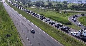 (Photo of the westbound lanes of the E.C. Row Expressway on July 31, 2024 courtesy of Unofficial: On Location)