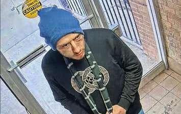 (Photo of a suspected prowler on Rankin Avenue on Christmas Day courtesy of the Windsor Police Service)