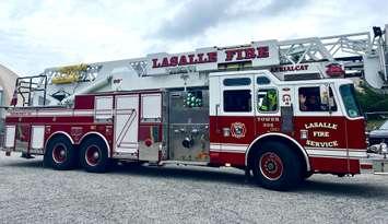 A Lasalle Fire Service ladder truck. Photo courtesy LaSalle Fire/X.