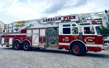 A Lasalle Fire Service ladder truck. Photo courtesy LaSalle Fire/X.