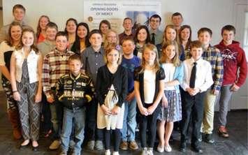 'Applause Breakfast Award' winners from the Bruce-Grey Catholic District School Board, Monday, May 2nd, 2016. (photo submitted)