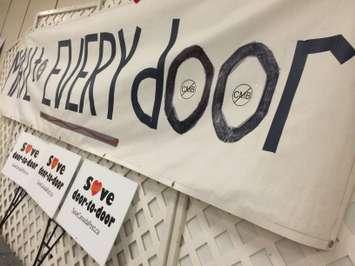 A panel discussion is hosted in Kingsville on keeping door-to-door mail delivery as part of Canada Post service on May 26, 2015. (Photo by Ricardo Veneza)