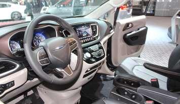 The interior of the 2018 Chrysler Pacifica is shown at the North American International Auto Show in Detroit, January 15, 2018. Photo by Mark Brown/WindsorNewsToday.ca.