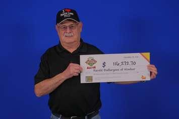 Harold Baillargeon of Windsor has won the POKER LOTTO ALL IN jackpot worth $111,272.70 on November 25. Dec 3, 2018. (Photo courtesy of OLG)