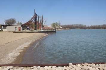 Sandpoint Beach, April 28, 2022. (Photo by Maureen Revait) 