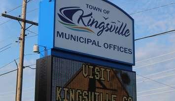 The sign outside of the Town of Kingsville Municipal Offices is seen on July 11, 2016. (Photo by Ricardo Veneza)